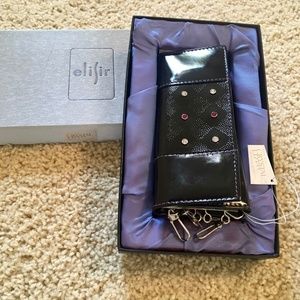Elisir leather Key Holderwallet with Swarovski NWT